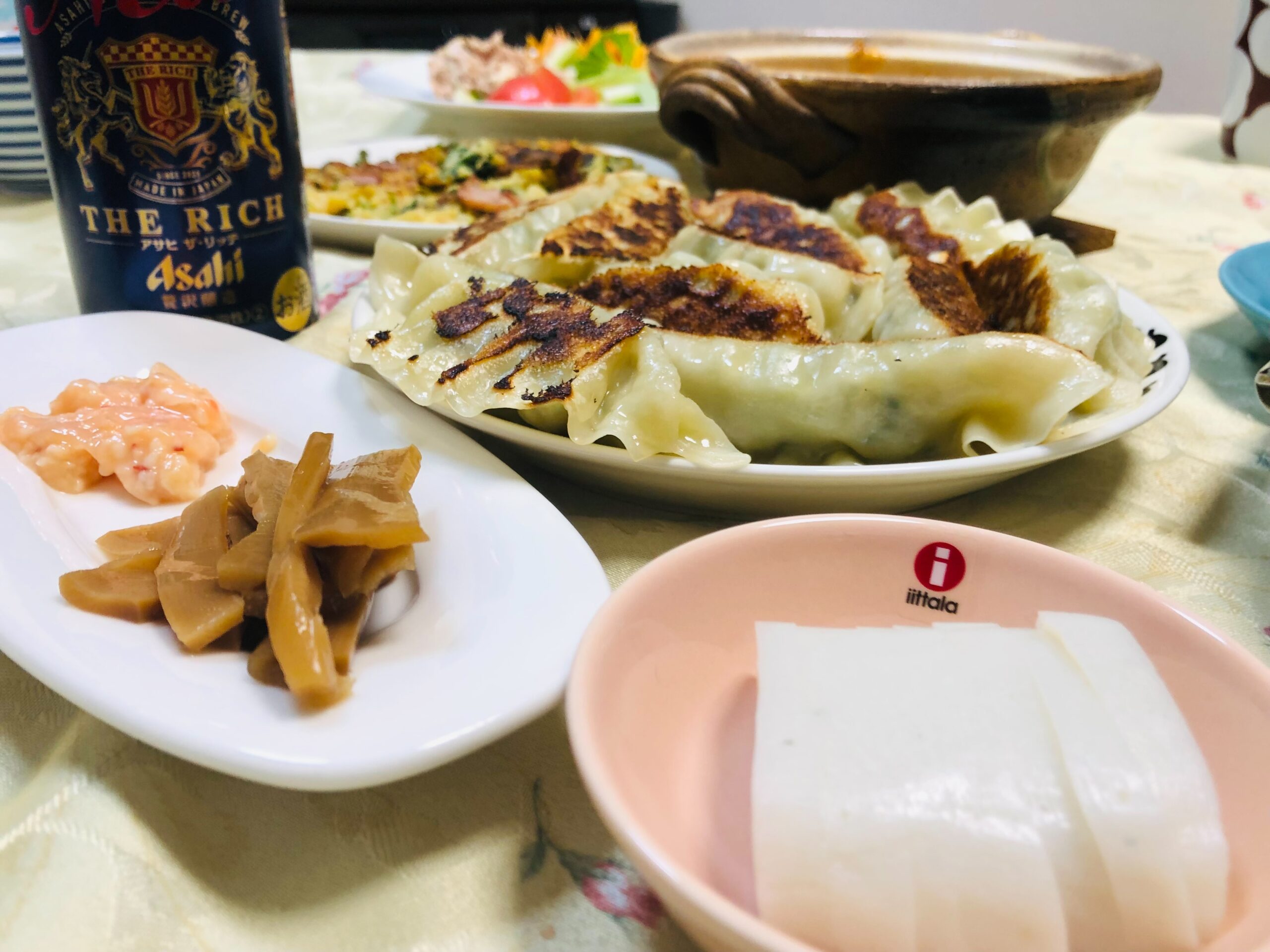 今日の晩酌：麻婆豆腐と餃子　2022年2月2日